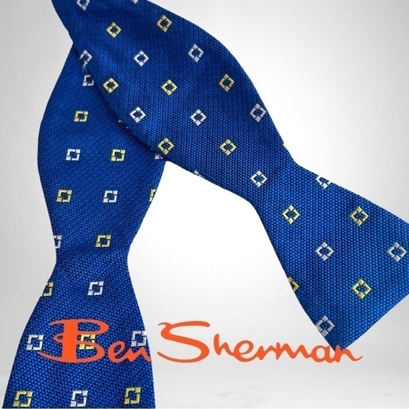 BEN SHERMAN Raw Silk Bow Tie - Picture 1 of 5